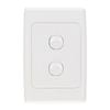 DETA White Double Vertical Light Switch
