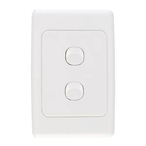 DETA White Double Vertical Light Switch