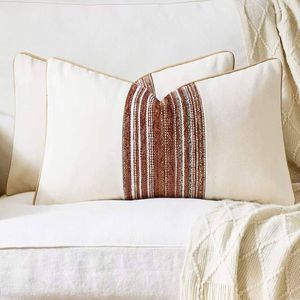 Gioia Casa 2-Pack Wabi Stripe Cushion Covers 30cm x 50cm - Terracotta