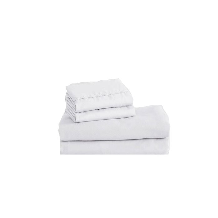 2000TC Ultra Soft King Fitted Sheet Set- White