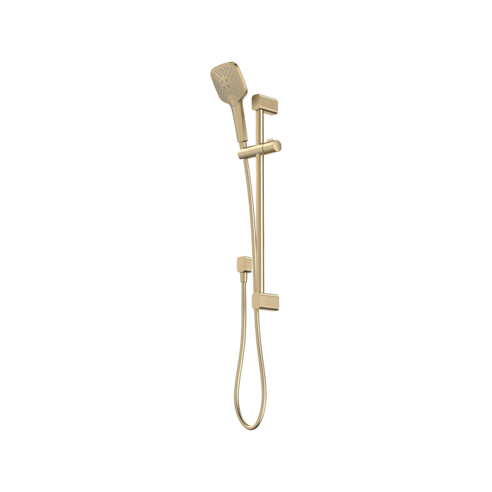 Caroma Brushed Brass Luna Multifunction Rail Shower WELS 5 Star 6L/min