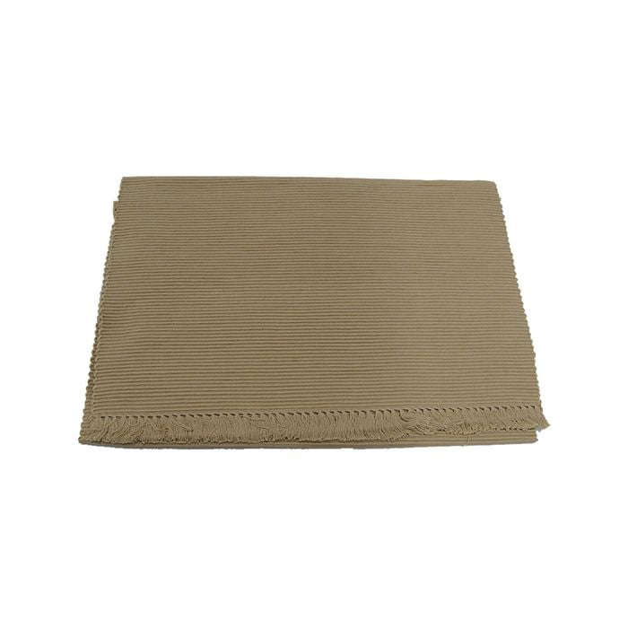 Hoydu Cotton Ribbed Table Runner 45cm x 200cm - Warm Sand