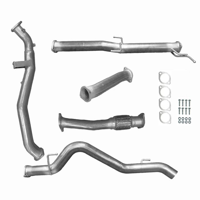 Ignite Exhausts Turbo Back For Mitsubishi Mq Triton 2.4l 3" No Cat & Straight Pipe Raw Aluminised Steel