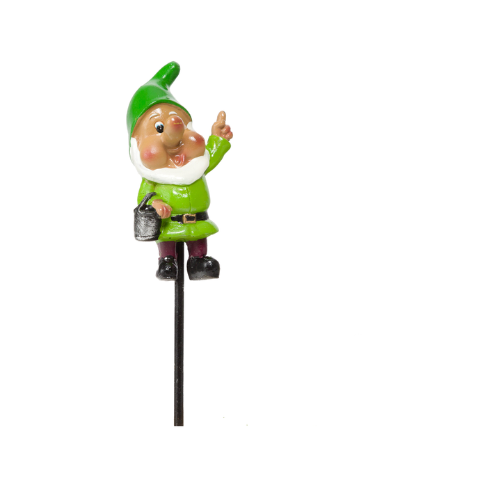 Lotus 4 x 15cm Green Dwarf Decorative Stake