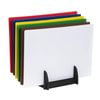 Hygiplas Chopping Board Set Low Density 6 Piece With Rack 450x300x10mm Commercial Kitchen Food Preparation