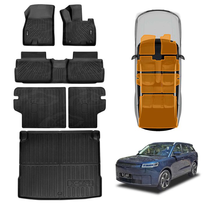 Floor Mats Boot Liner for Jaecoo J5 EV Petrol 2025-Onwards Trunk Cargo Kick Back Seat Cover