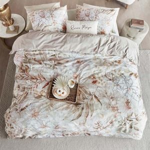 Riviera Maison Queen Natural  Everlasting Natural Cotton Quilt Cover Set