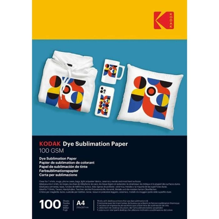 Kodak Dye Premium Sublimation Paper 100gsm A4 100 Sheets