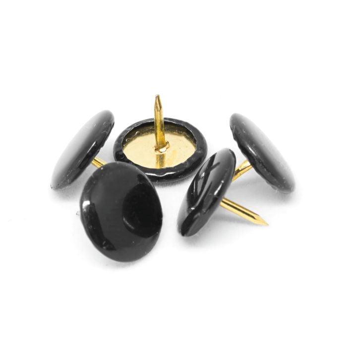 Pinnacle Black Pan Head Upholstery Nails - 50 Pack
