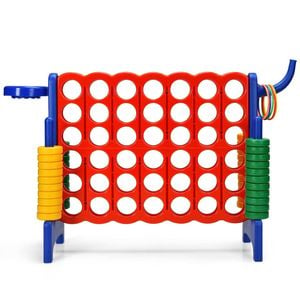Costway Giant 4-in-a Row Connect Four Board Game Set Blue