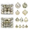 Catzon 48 Pcs Christmas Balls Ornaments Shatterproof for Xmas Tree Wreath-Gold