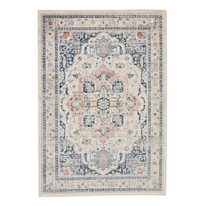 Fab Habitat 196x300cm Pale Rose And White Soreaq Traditional Distressed Rug