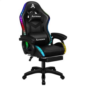 ALFORDSON Gaming Office Chair Massage RGB Black