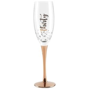 Thirty Rose Gold Stem Champagne Glass 300ml 25cm Drinking Cup