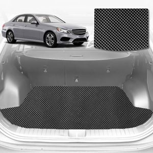 6D Diamond Car Boot Mat for Mercedes-Benz E-Class Sedan (W212)2009-2016-Sedan-Cargo Mat-Black-Outback GT