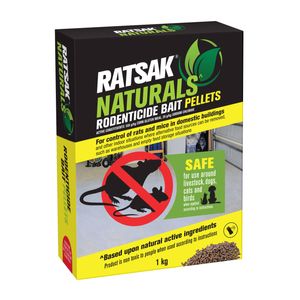 Ratsak 1kg Naturals Rodenticide Bait Pellets