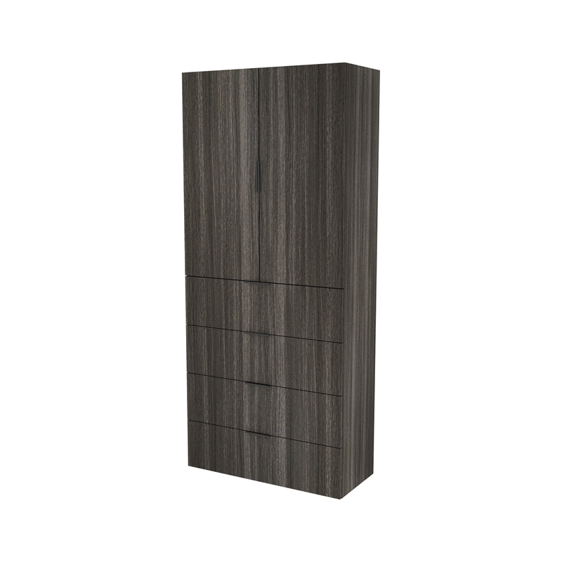 Lugna 2048 x 900 x 380mm Storm 3 Shelf 4 Drawers Double Door Storage Cabinet