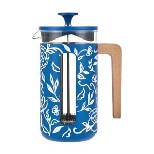 La Cafetiere Pisa Cafetiere/coffee Plunger 8 X 125ml Cups/1l Capacity Blu Fiorato