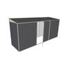 Build-A-Shed 1.2 x 4.5 x 2.0m Skillion Single Hinged Side Door Shed - Grey