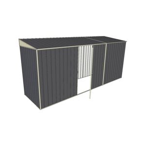 Build-A-Shed 1.2 x 4.5 x 2.0m Skillion Single Hinged Side Door Shed - Grey
