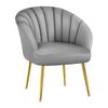 ALFORDSON Armchair Wood Velvet Grey