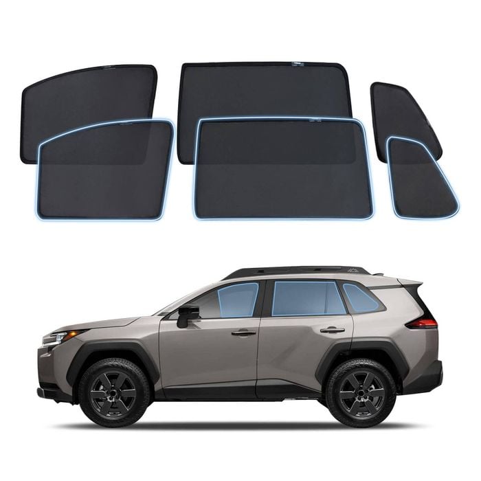 AUSGO Magnetic Window Sun Shade For Toyota RAV4 2026-Onwards 6-Piece Set Car Shades