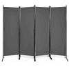 Costway 4-Panel Room Divider Privacy Screen 173x220cm-Grey