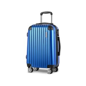 Wanderlite 28" 75cm Luggage Trolley Travel Suitcase Set Carry On Hard Case TSA Lock Lightweight Blue