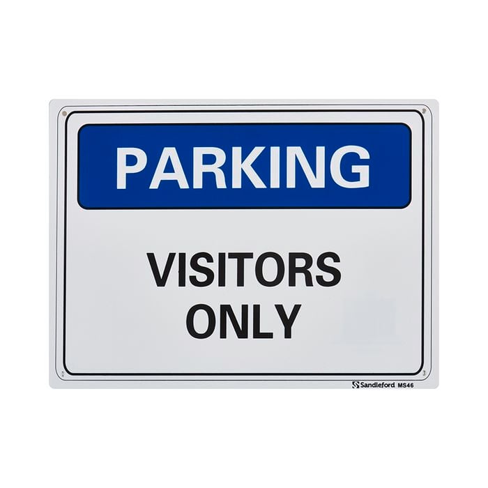 Sandleford 300 x 225mm Visitor Parking Plastic Sign