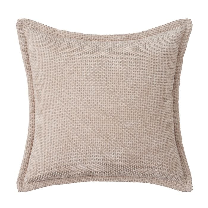 Astin Sinclair 45cm x 45cm Beige Chenille Basket Weave Cushion