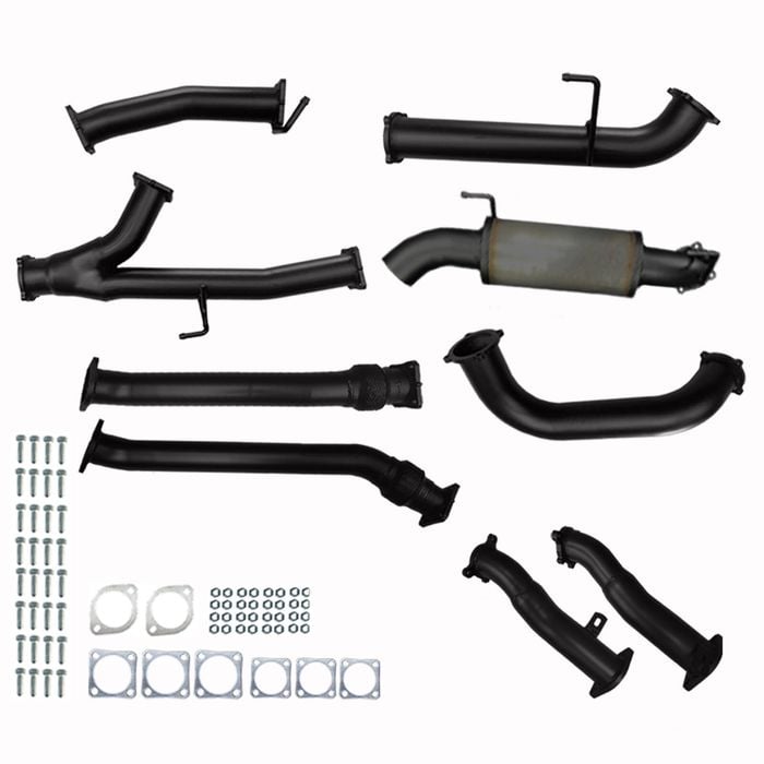 Ignite Exhausts Toyota Landcruiser 200 Series 4.5L V8 Twin 3" To Single 3.5" Turbo Back No Cats With Mid Pipe & Rear Muffler