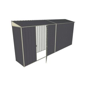 Build-a-Shed 0.8 x 4.5 x 2m Skillion Single Hinged Side Door Shed - Grey