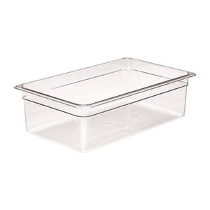 Cambro Polycarbonate Gastronorm Food Pan Clear 1/1 150mm Commercial Kitchen Storage