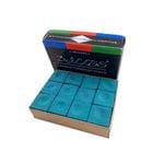 Billee Billiards Chalk Set, Jade Green Color, 12 pieces per pack