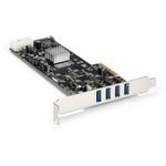 StarTech.com USB Adapter - PCI Express x4 - Plug-in Card - Add four USB 3.0 ports