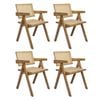 Levede 4pcs Solid Wood Dining Chairs - Natural
