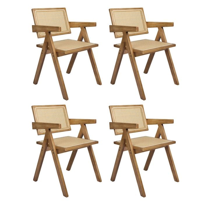 Levede 4pcs Solid Wood Dining Chairs - Natural