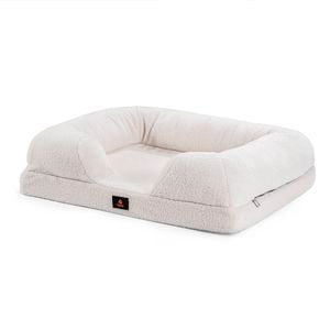 Petzly Pet Dog Bed Memory Foam Washable Removable White X Large