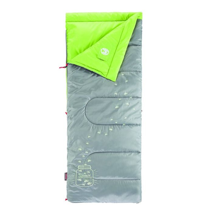 Coleman Sleeping Bag Kids Fyrefly Illumibug Gren 7C Rate