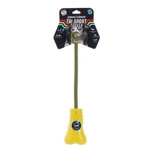 Paws & Claws Tri Sport Bone Tugger Dog/Pet Toy Yellow 23x7.6x5.8cm