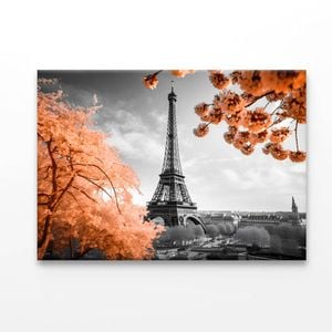 Black Peach Eiffel Tower  Print 100% Australian Made 150 x 100cm  (Acrylic)