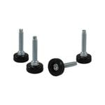 Surface Gard 5/16 x 1" Black Adjustable Thread Furniture Glides