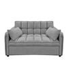Sarantino Quincy Tufted 2-Seater Velvet Sofa Bed - Dark Grey