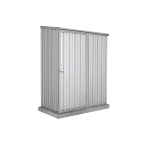 Absco Sheds 1.52 x 0.78 x 1.95m Zincalume Space Saver Single Door Garden Shed