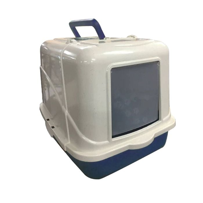 Front Open Hooded Portable Cat Toilet Litter Box Tray House With Scoop Handle