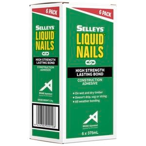 Selleys Liquid Nails 375ml Construction Adhesive - 6 Pack