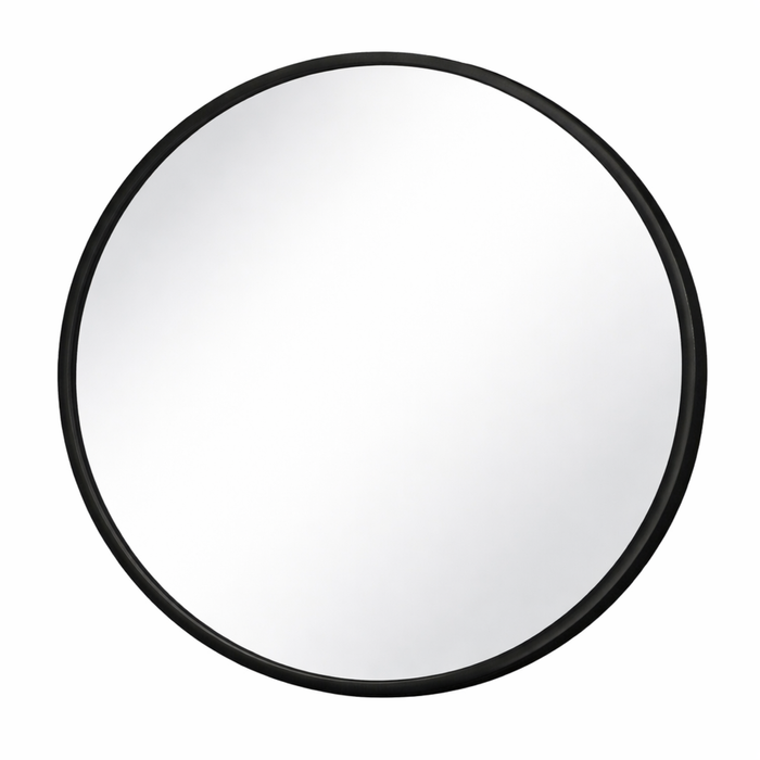 Barelli 800 x 800mm Signature High Specification Serena Round Black Framed Mirror 