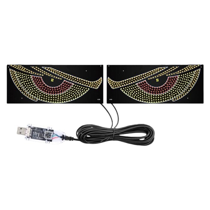 Catzon 2pcs Led Windshield Devil Eye Light For Truck Suv-white