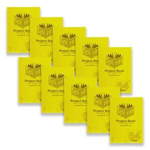 10pc Spirax P162 Project Book Large 18mm Dotted Thirds 96-pages Notebook Yellow