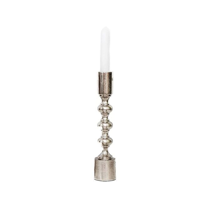 Ssh Collection Ripple 25cm Single Candle Stand - Nickel